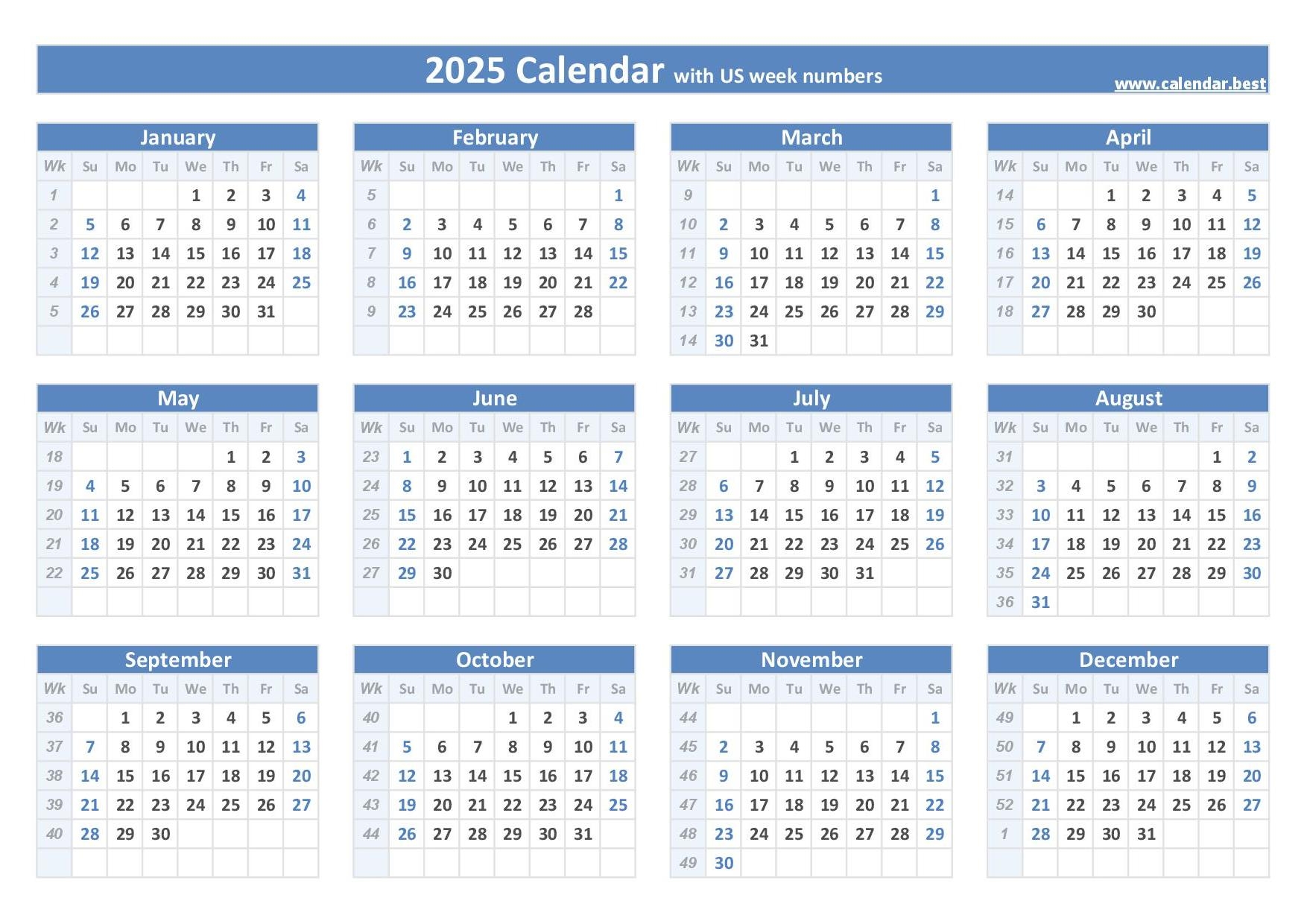 Printable Work Week Calendar 2025 Francis L Rivera