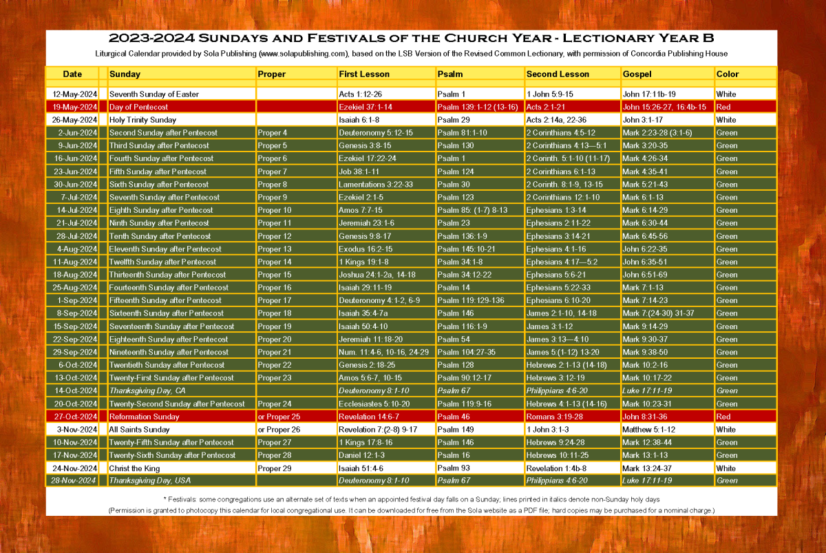 Protestant Liturgical Calendar 2025 Hina Vanheijden
