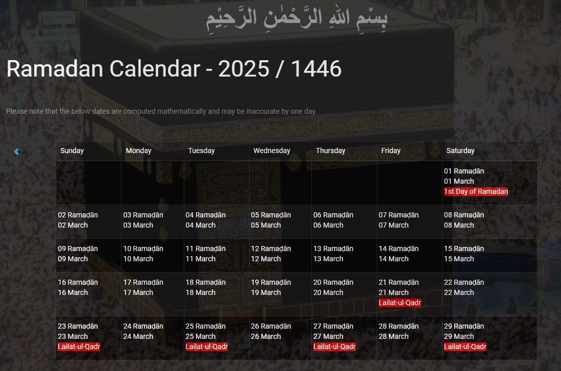 Ramadan 2025 Calendar Uk Pdf Adolfo J Sommerville