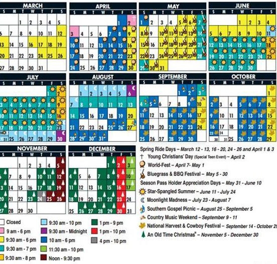 Silver Dollar City Calendar 2025 Pdf Miles Richardson