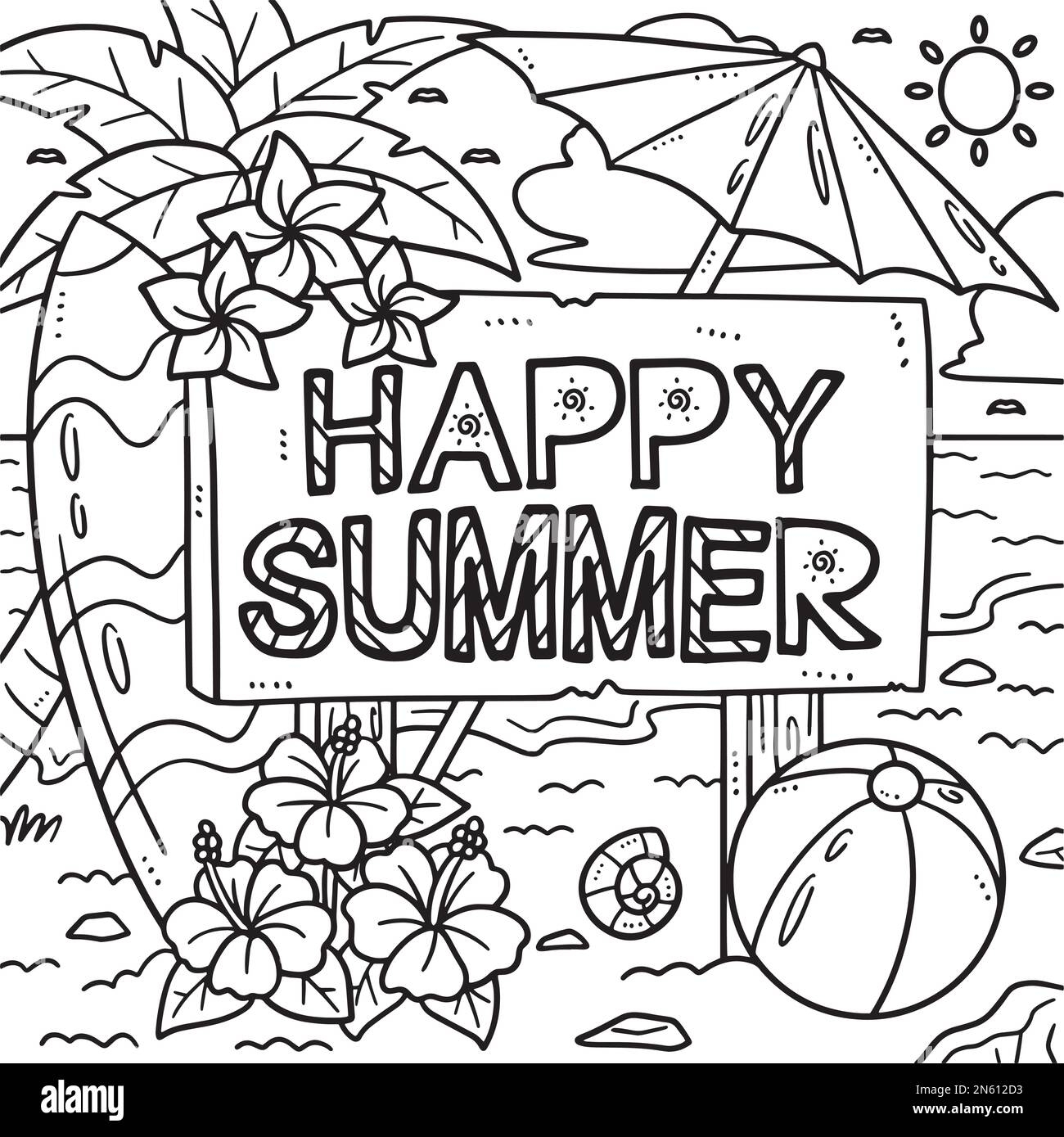 Summer Season Happy Black And White Stock Photos Images Alamy