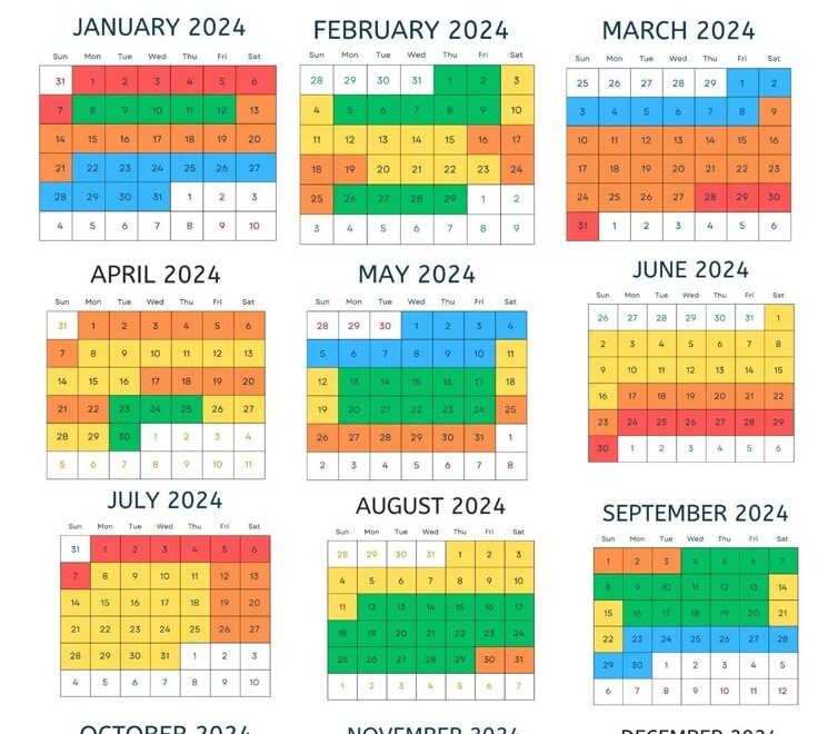 The Disney Calendar Is Shown With Different Dates For Each Month And