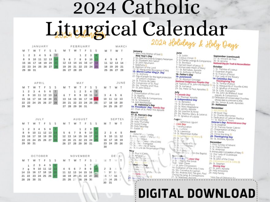Traditional Catholic Calendar 2025 Samantha McCay H