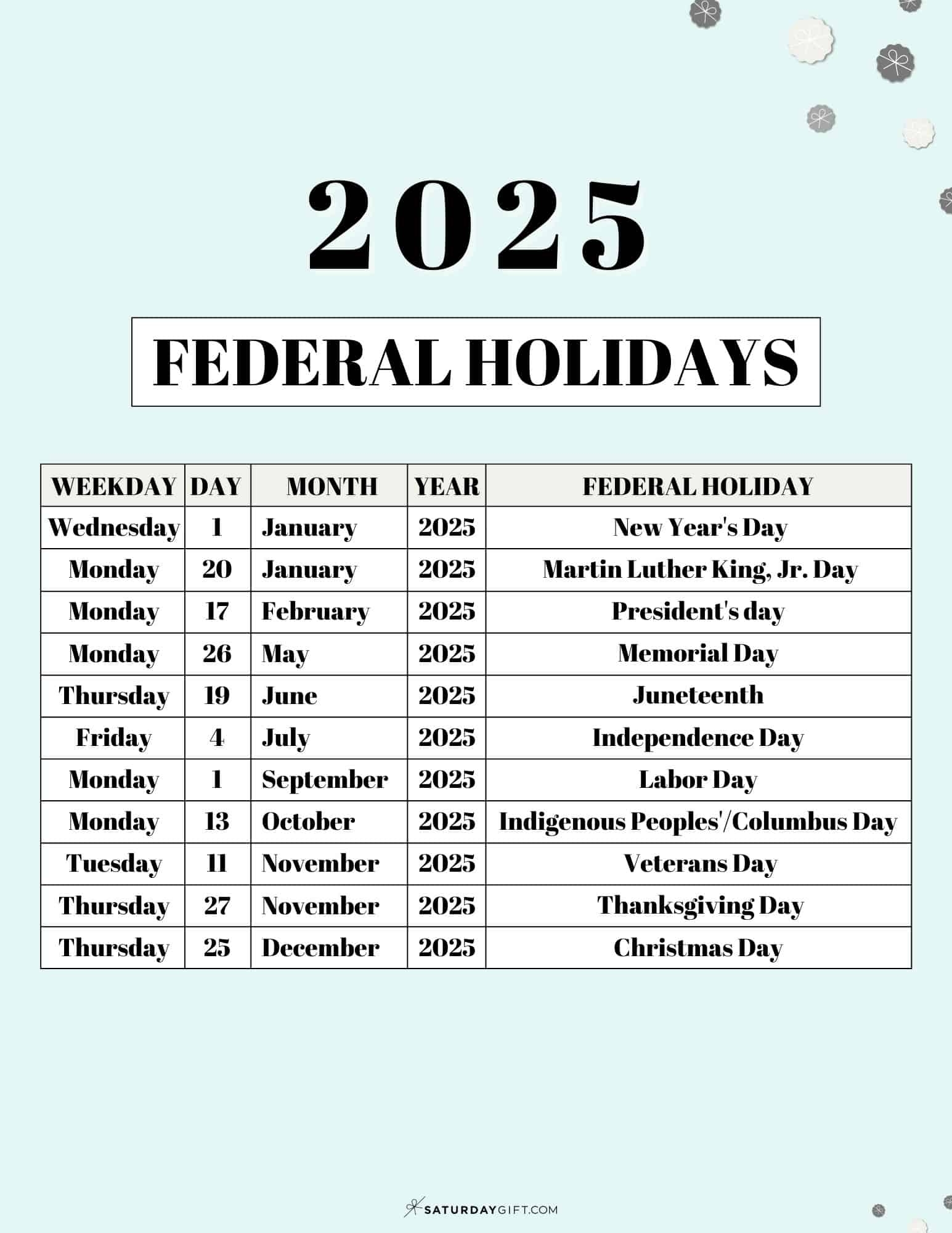 Us Holidays 2025 October List Fleur Leland