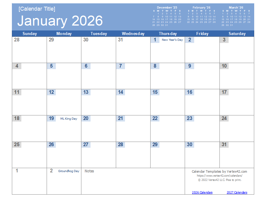 Vertex42 Calendario 2025 Rina Caterina