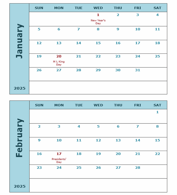 Word Calendario 2025 Tyne Alethea