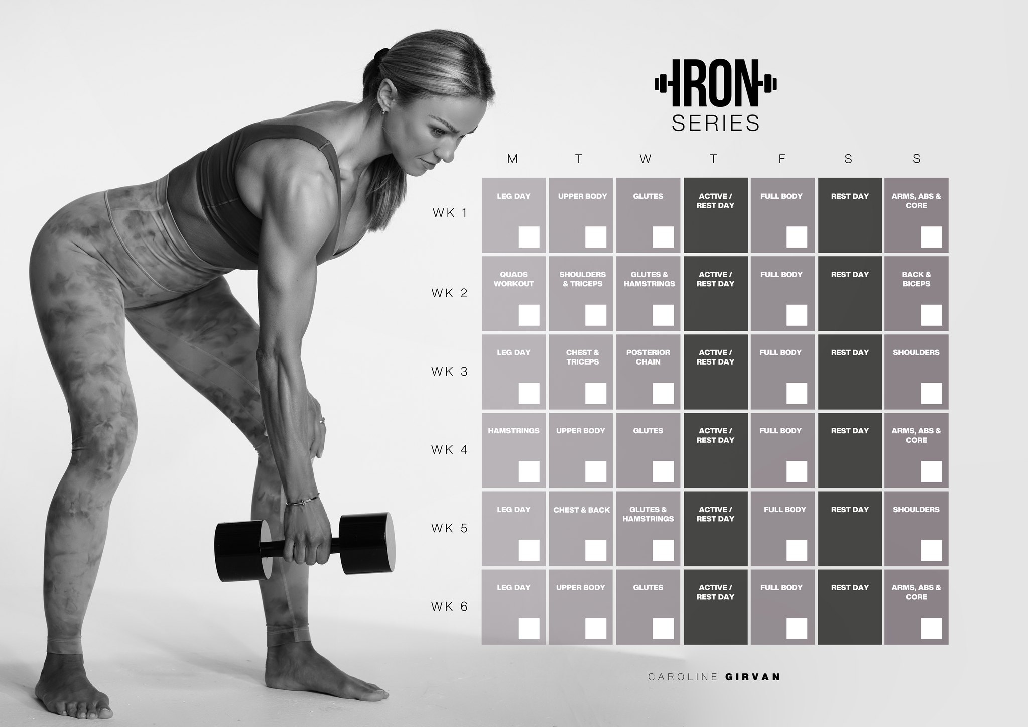 Workout Calendar 2025 Annice Rozanne